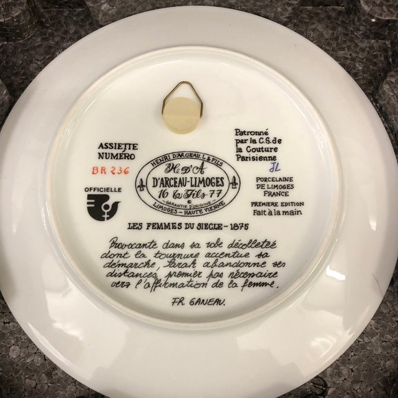 1875 Ganeau's Women of the Century Porcelian COA - Picture 2 of 8